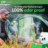 LOKSAK - OPSAK Odorproof Dry Bags for Backpacking, Hiking and Storage- Resealable Reusable and Recyclable Storage Bags (2-Pack 28 Inch x 20 Inch)