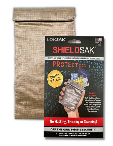 LOKSAK SHIELDSAK Faraday Signal Blocking Pouch – RF & Infrared Shielding Bag, RFID Sleeve, Travel Privacy Case "Phone" Bag