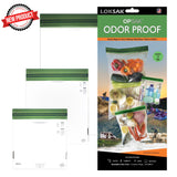 LOKSAK - OPSAK Odor Proof Dry Bags for Backpacking, Hiking and Storage- Resealable Reusable and Recyclable Storage Bags (Assorted 3-Pack)